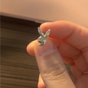 Silver playboy earrings